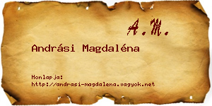 Andrási Magdaléna névjegykártya